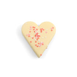 WHITE CHOCOLATE HEART WITH SPRINKLES