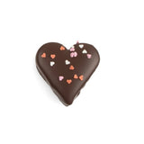 DARK CHOCOLATE HEART WITH SPRINKLES