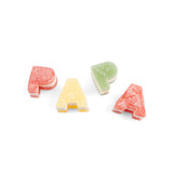 JELLY LETTERS 'PAPA' RASPBERRY-LEMON-APPLE FLAVORS